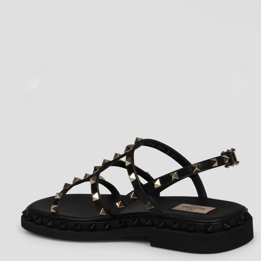 ❗️SOLD❗️Valentino Garavani Rockstud Leather Sandals Black - Picture 9 of 11